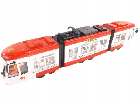 DUŻY TRAMWAJ JEŹDZI DŹWIĘKI ŚWIATŁA BATERIE 1258C