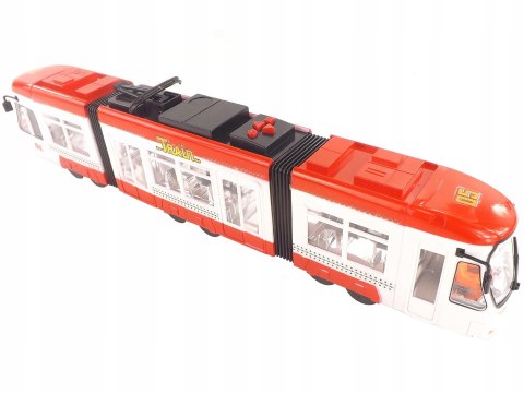 DUŻY TRAMWAJ JEŹDZI DŹWIĘKI ŚWIATŁA BATERIE 1258C