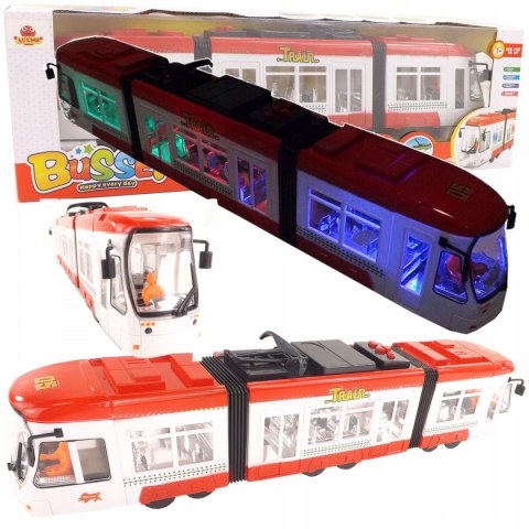 DUŻY TRAMWAJ JEŹDZI DŹWIĘKI ŚWIATŁA BATERIE 1258C