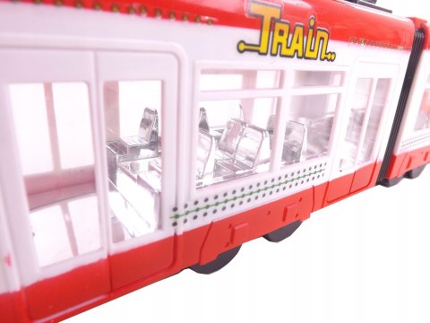 DUŻY TRAMWAJ JEŹDZI DŹWIĘKI ŚWIATŁA BATERIE 1258C