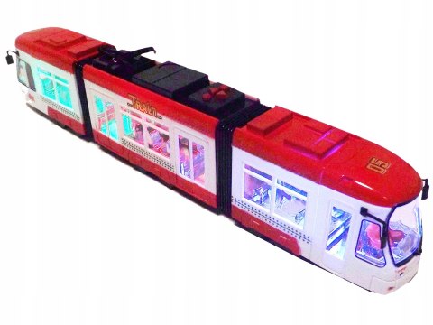 DUŻY TRAMWAJ JEŹDZI DŹWIĘKI ŚWIATŁA BATERIE 1258C