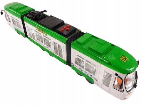 DUŻY TRAMWAJ JEŹDZI DŹWIĘKI ŚWIATŁA baterie 1258Z