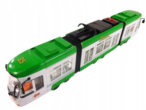 DUŻY TRAMWAJ JEŹDZI DŹWIĘKI ŚWIATŁA baterie 1258Z