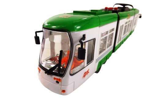 DUŻY TRAMWAJ JEŹDZI DŹWIĘKI ŚWIATŁA baterie 1258Z