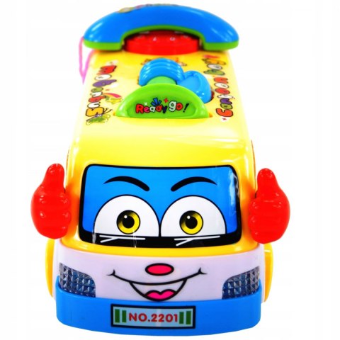 INTERAKTYWNY AUTOBUSIK Z TELEFONEM KLOCKI 2201Ż