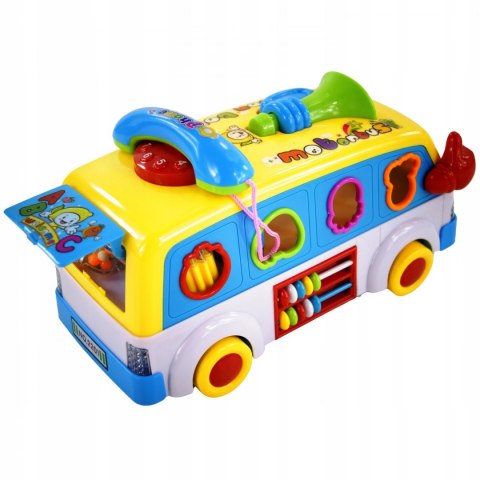 INTERAKTYWNY AUTOBUSIK Z TELEFONEM KLOCKI 2201Ż