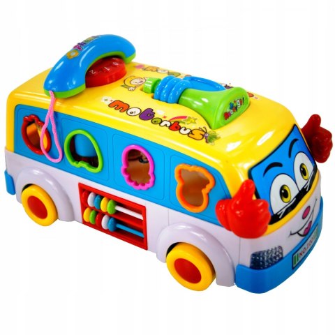 INTERAKTYWNY AUTOBUSIK Z TELEFONEM KLOCKI 2201Ż
