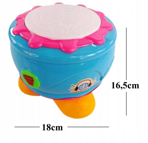 WESOŁY INTERAKTYWNY BĘBENEK MUZYKA ŚWIATŁA 6622 N