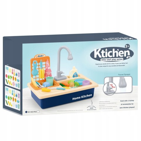 DUŻY ZLEWOZMYWAK AKCESORIA KRAN WODA 25el. P41N