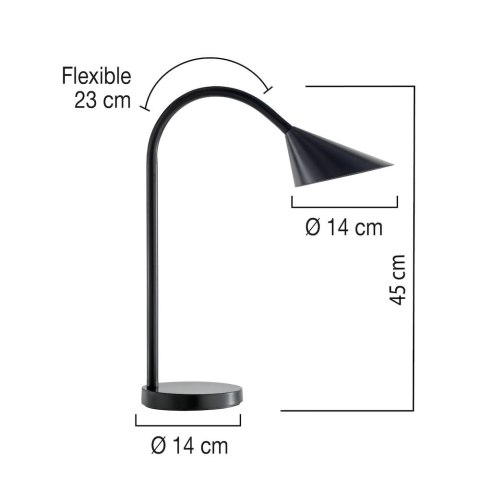 Lampka biurkowa UNILUX SOL LED, czarna, 400077402 Unilux