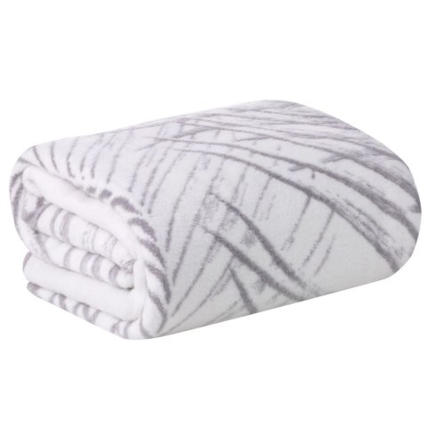 CIEPŁY KOC EUROFIRANY PLED AKRYL 220 X 240 NARZUTA BIAŁY