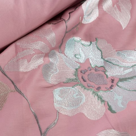 POŚCIEL EUROFIRANY KOMPLET POŚCIELI HAFT6 160X200 CM, 2 SZT. 70X80 CM PUDROWY