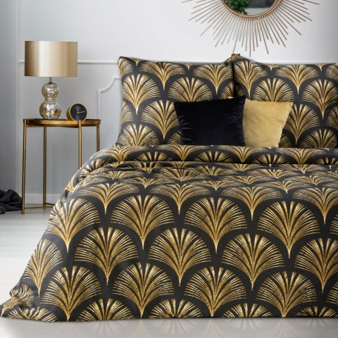 POŚCIEL EUROFIRANY KOMPLET POŚCIELI SATYNOWEJ NIKA 160X200 CM, 2 SZT. 70X80 CM CZARNY