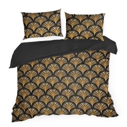 POŚCIEL EUROFIRANY KOMPLET POŚCIELI SATYNOWEJ NIKA 160X200 CM, 2 SZT. 70X80 CM CZARNY