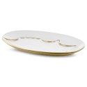 PATERA EUROFIRANY DEKORACYJNA EUROFIRANY  EBRU 35X20X3 CM BIAŁY