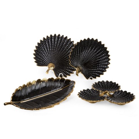 PATERA DEKORACYJNA EUROFIRANY  HIRAL 33X33X8 CM CZARNY