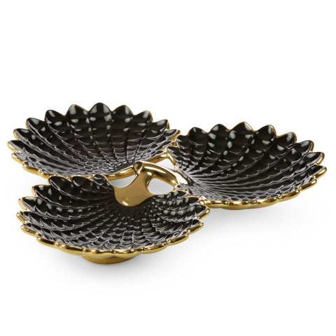 PATERA DEKORACYJNA EUROFIRANY  HIRAL 37X35X6 CM CZARNY