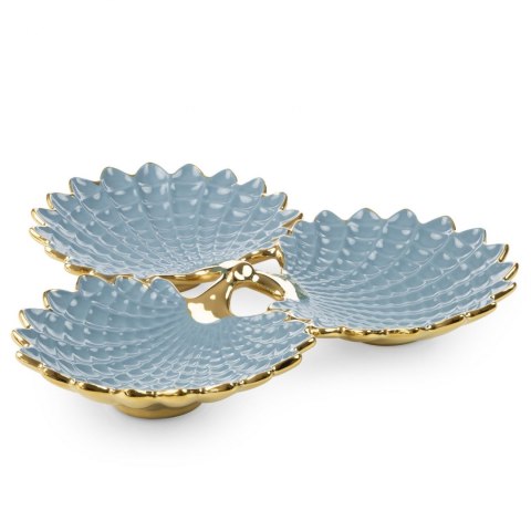 PATERA EUROFIRANY   DEKORACYJNA    HIRAL 37X35X6 CM NIEBIESKI