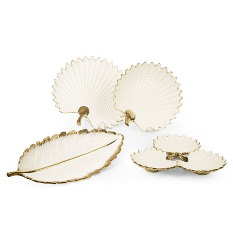 PATERA EUROFIRANY DEKORACYJNA EUROFIRANY  HIRAL 53X23X7 CM KREMOWY