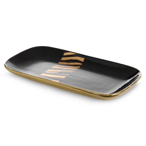 PATERA EUROFIRANY   DEKORACYJNA    SELENA 30X16X3 CM CZARNY