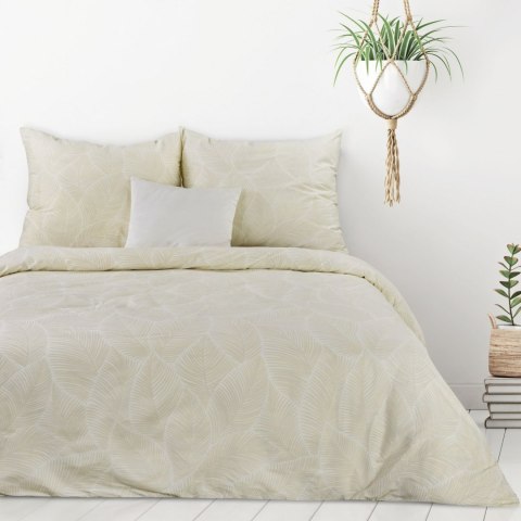 POŚCIEL EUROFIRANY KOMPLET POŚCIELI BAWEŁNIANEJ BAWEŁNIANA D91 IDA 140X200 CM, 1 SZT. 70X80 CM BEŻOWY