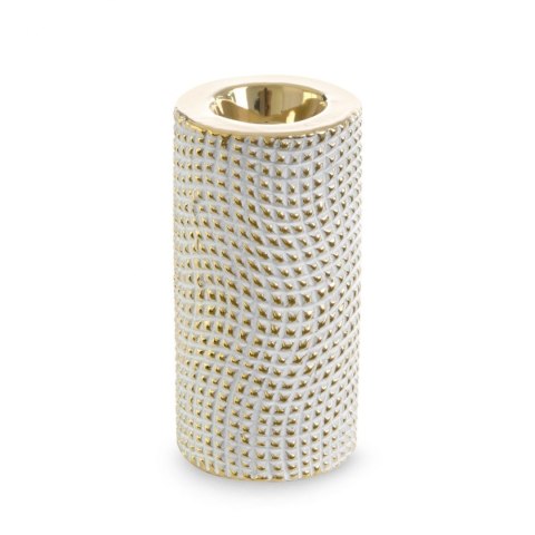 ŚWIECZNIK DEKORACYJNY VERDA 8X8X15 CM BIAŁY