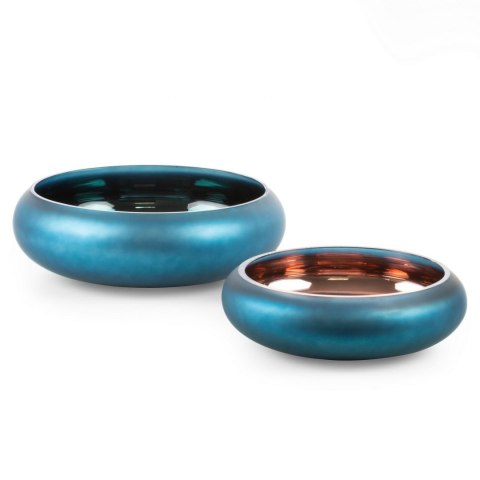 SZKLANA MISA MISKA DEKORACYJNA PATERA EUROFIRNY NADIA2 (FI) 28X10 CM GRANATOWY