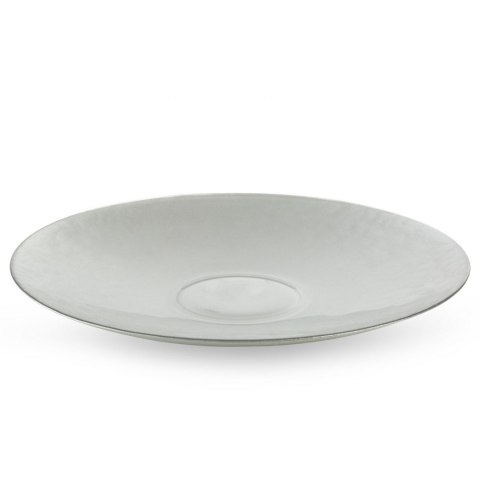 SZKLANA PATERA EUROFIRANY   DEKORACYJNA    KALA (FI) 37X4 CM SREBRNY