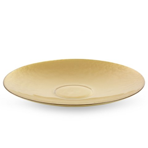 SZKLANA PATERA EUROFIRANY   DEKORACYJNA    KALA (FI) 37X4 CM ZŁOTY