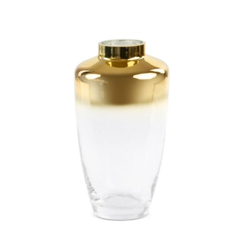 SZKLANY WAZON DEKORACYJNY ZOJA (FI) 14X25 CM ZŁOTY