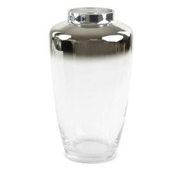 SZKLANY WAZON DEKORACYJNY EUROFIRANY ZOJA (FI) 20X35 CM SREBRNY