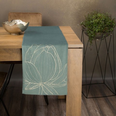 BIEŻNIK EUROFIRANY OBRUS   BLINK 12 35 X 180 CM CIEMNOMIĘTOWY