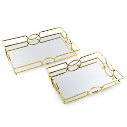 CERAMIKA 26X38X6 CM ZŁOTY