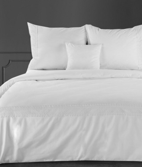 POŚCIEL EUROFIRANY KOMPLET POŚCIELI BAWEŁNIANEJ LANA7 160X200 CM, 2 SZT. 70X80 CM BIAŁY