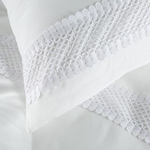 POŚCIEL EUROFIRANY KOMPLET POŚCIELI BAWEŁNIANEJ LANA7 220X200 CM, 2 SZT. 70X80 CM BIAŁY