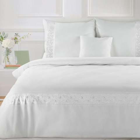 POŚCIEL EUROFIRANY KOMPLET POŚCIELI BAWEŁNIANEJ LANA8 220X200 CM, 2 SZT. 70X80 CM BIAŁY