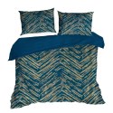 POŚCIEL EUROFIRANY KOMPLET POŚCIELI W PUDEŁKU METALI11 160X200 70X80 160X200 CM, 2 SZT. 70X80 CM GRANATOWY