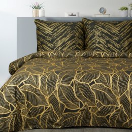 POŚCIEL EUROFIRANY KOMPLET POŚCIELI W PUDEŁKU METALI13 160X200 70X80 160X200 CM, 2 SZT. 70X80 CM CZARNY