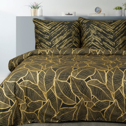 POŚCIEL EUROFIRANY KOMPLET POŚCIELI W PUDEŁKU METALI13 160X200 70X80 160X200 CM, 2 SZT. 70X80 CM CZARNY