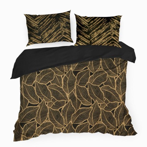 POŚCIEL EUROFIRANY KOMPLET POŚCIELI W PUDEŁKU METALI13 160X200 70X80 160X200 CM, 2 SZT. 70X80 CM CZARNY