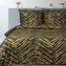 POŚCIEL EUROFIRANY KOMPLET POŚCIELI W PUDEŁKU METALIC7 160X200 70X80 160X200 CM, 2 SZT. 70X80 CM CZARNY