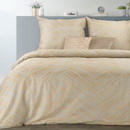 POŚCIEL EUROFIRANY KOMPLET POŚCIELI W PUDEŁKU METALIC8 160X200 70X80 160X200 CM, 2 SZT. 70X80 CM BEŻOWY