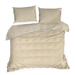 POŚCIEL EUROFIRANY KOMPLET POŚCIELI W PUDEŁKU METALIC8 160X200 70X80 160X200 CM, 2 SZT. 70X80 CM BEŻOWY
