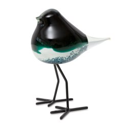 SZKLANA FIGURKA DEKORACYJNA DAGI 11X9X15 CM TURKUSOWY