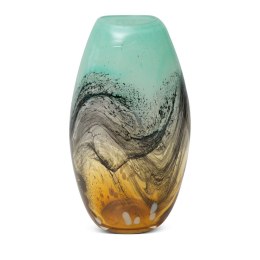 SZKLANY WAZON DEKORACYJNY PATTY 17X14X30 CM WIELOKOLOROWY