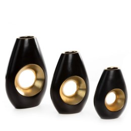 WAZON DEKORACYJNY EUROFIRANY MIRA 17X8X25 CM CZARNY