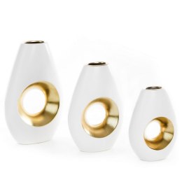 WAZON DEKORACYJNY EUROFIRANY MIRA 19X8X30 CM BIAŁY