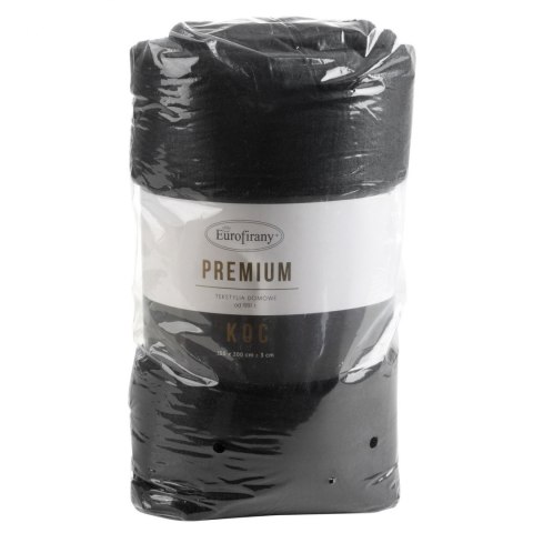 CIEPŁY KOC EUROFIRANY PLED LILI 150 X 200 NARZUTA CZARNY