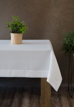 OBRUS PLAMOODPORNY UROFIRANY ALEKSA 145X400 CM BIAŁY