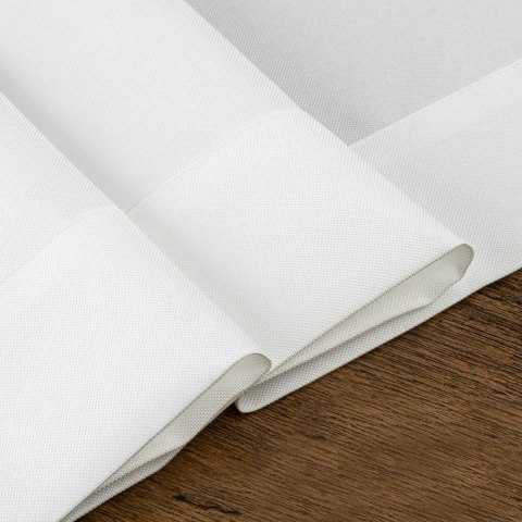 OBRUS PLAMOODPORNY UROFIRANY ALEKSA 145X400 CM BIAŁY